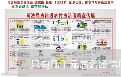 只有几千元怎么还信用卡/2023081416050