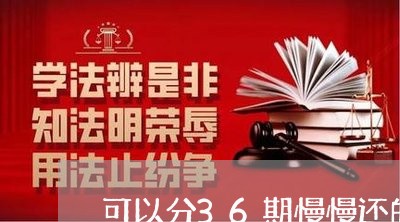 可以分36期慢慢还的贷款/2023032447379