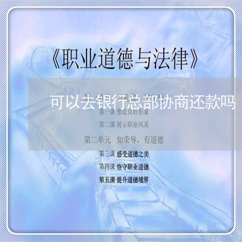 可以去银行总部协商还款吗/2023073083137