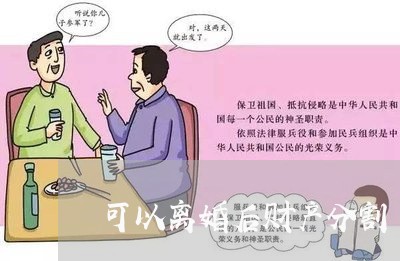 可以离婚后财产分割/2023110574918