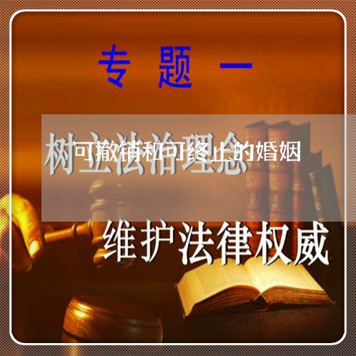 可撤销和可终止的婚姻/2023081482604