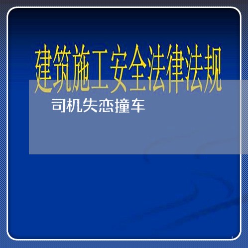 司机失恋撞车/2023082974603