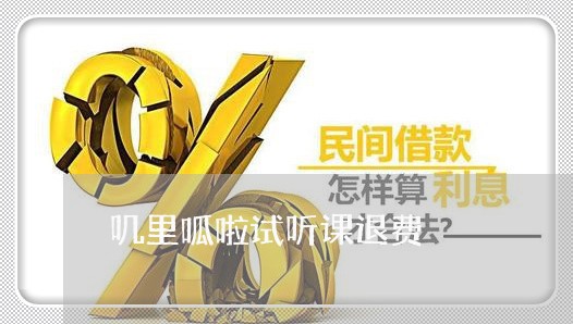 叽里呱啦试听课退费/2023061896946