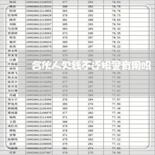 合伙人欠钱不还报警有用吗/2023121019673