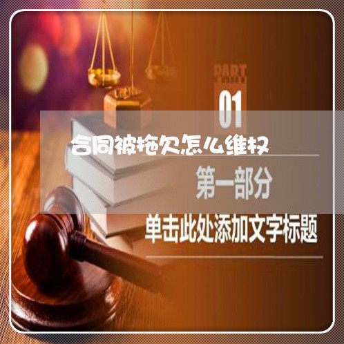 合同被拖欠怎么维权/2023061294036