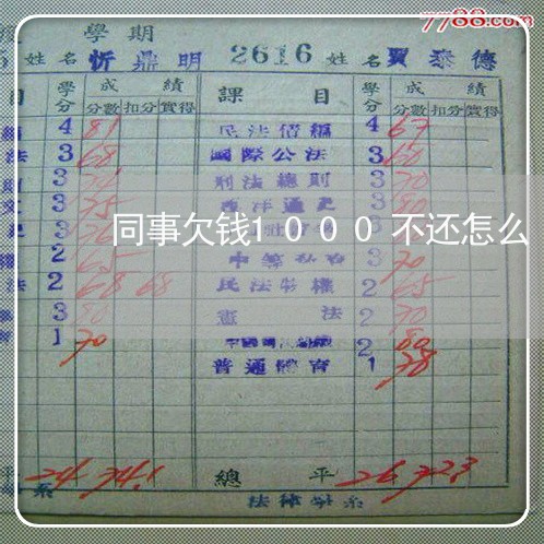 同事欠钱1000不还怎么/2023101716148