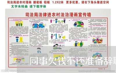 同事欠钱不还准备辞职/2023111517040