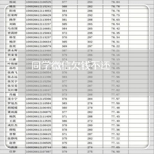 同学微信欠钱不还/2023111606237