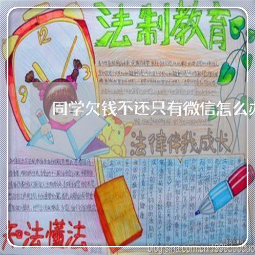 同学欠钱不还只有微信怎么办/2023110859381