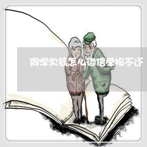 同学欠钱怎么微信举报不还/2023110162725