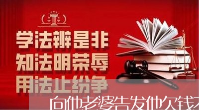 向他老婆告发他欠钱不还/2023102840169