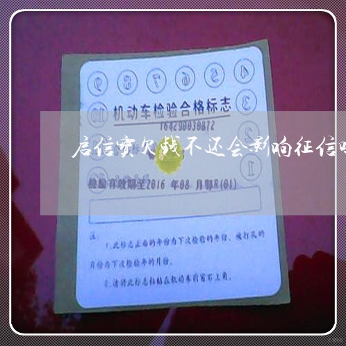 启信宝欠钱不还会影响征信吗/2023110815057