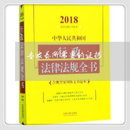 告家暴所需要的证据/2023110663814