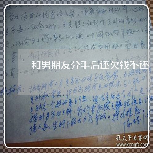 和男朋友分手后还欠钱不还/2023111036048