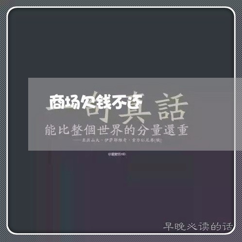 商场欠钱不还/2023111015926