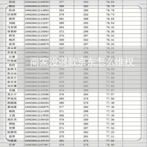 商家没退款京东怎么维权/2023062571604