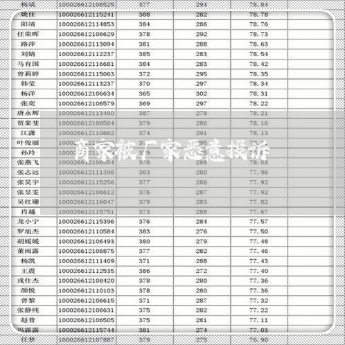 商家被厂家恶意投诉/2023030158560