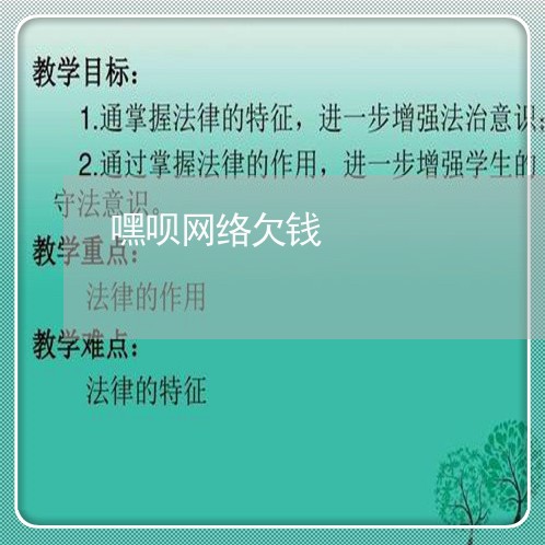 嘿呗网络欠钱/2023121940460