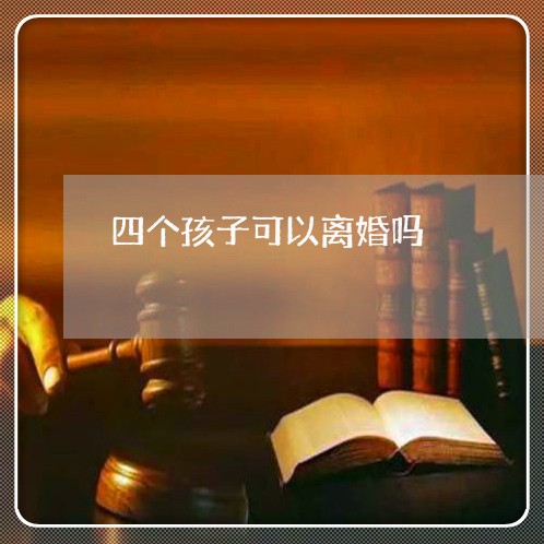 四个孩子可以离婚吗/2023110473837