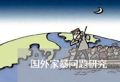 国外家暴问题研究/2023101683148