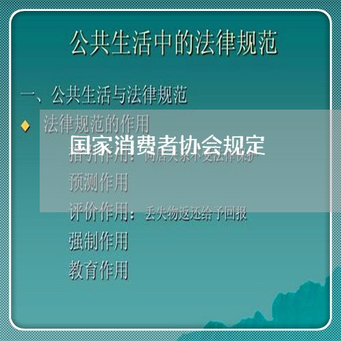 国家消费者协会规定/2023060814480