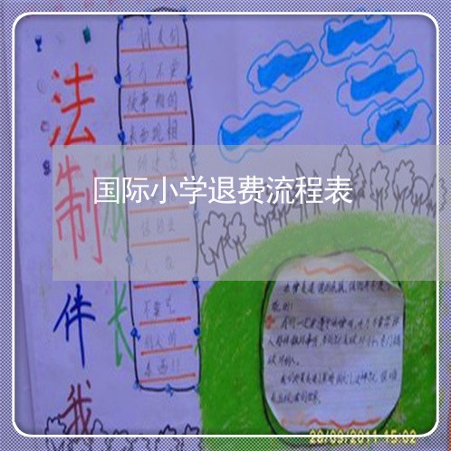 国际小学退费流程表/2023061805130