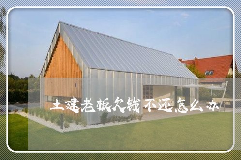 土建老板欠钱不还怎么办/2023091537240