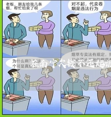 在南宁欠钱不还起诉/2023111559251