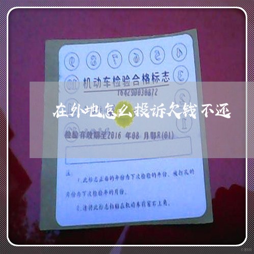 在外地怎么投诉欠钱不还/2023111062613