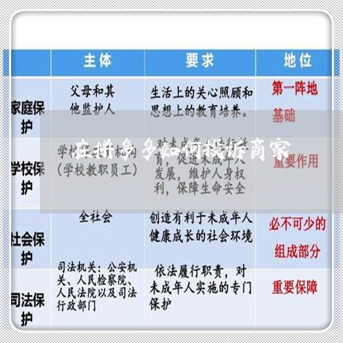 在拼多多如何投诉商家/2023040116258