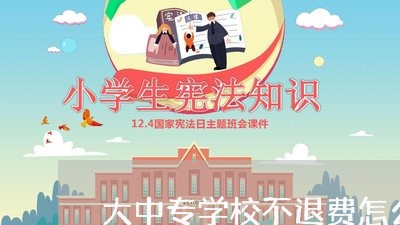 大中专学校不退费怎么办/2023062657350