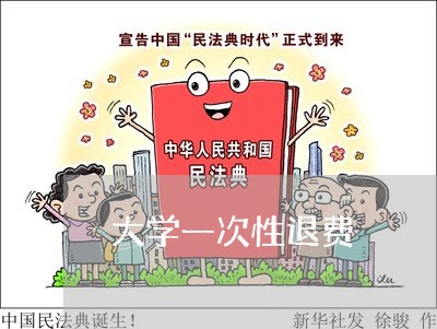 大学一次性退费/2023042011371