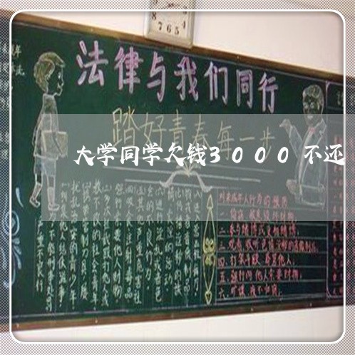 大学同学欠钱3000不还/2023111448270