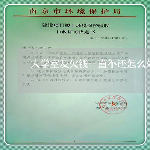 大学室友欠钱一直不还怎么处理/2023110759315