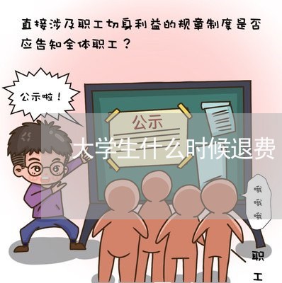 大学生什么时候退费/2023052047272