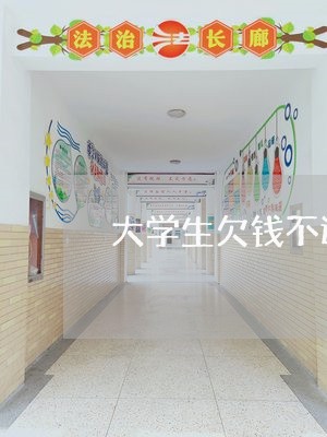 大学生欠钱不还能让他父母还吗/2023110953017