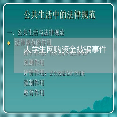 大学生网购资金被骗事件/2023062662707