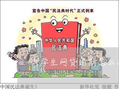 大学生网贷逾期怎么办信用卡/2023091558271