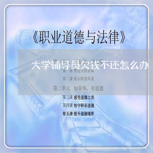 大学辅导员欠钱不还怎么办/2023110791816