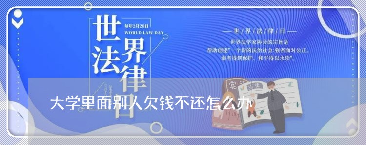 大学里面别人欠钱不还怎么办/2023092770494