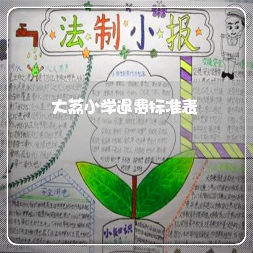 大荔小学退费标准表/2023052047150