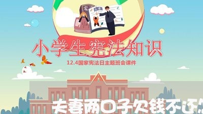 夫妻两口子欠钱不还怎么办/2023110926168