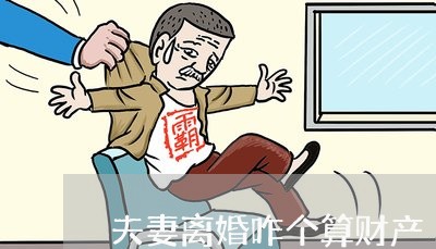 夫妻离婚咋个算财产/2023110561571