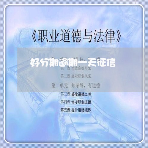 好分期逾期一天征信/2023062950805