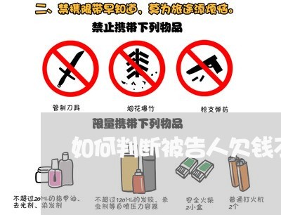 如何判断被告人欠钱不还/2023111083605