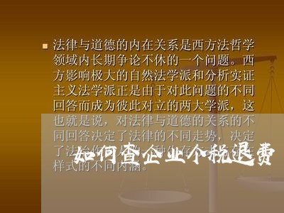 如何查企业个税退费/2023052740583