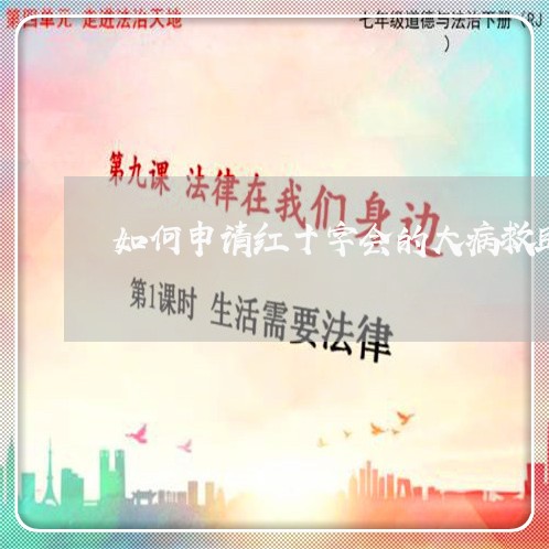 如何申请红十字会的大病救助/2023040240571