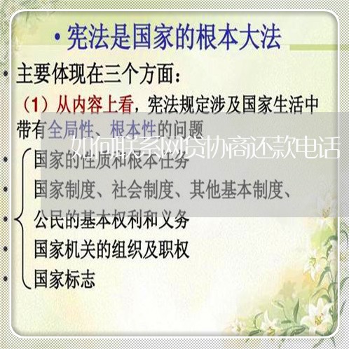 如何联系网贷协商还款电话/2023092270582