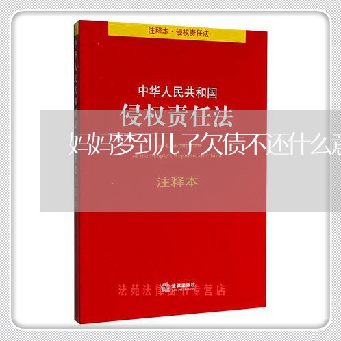 妈妈梦到儿子欠债不还什么意思/2023092209571