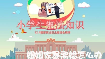 姐姐家暴离婚怎么办/2023110338260